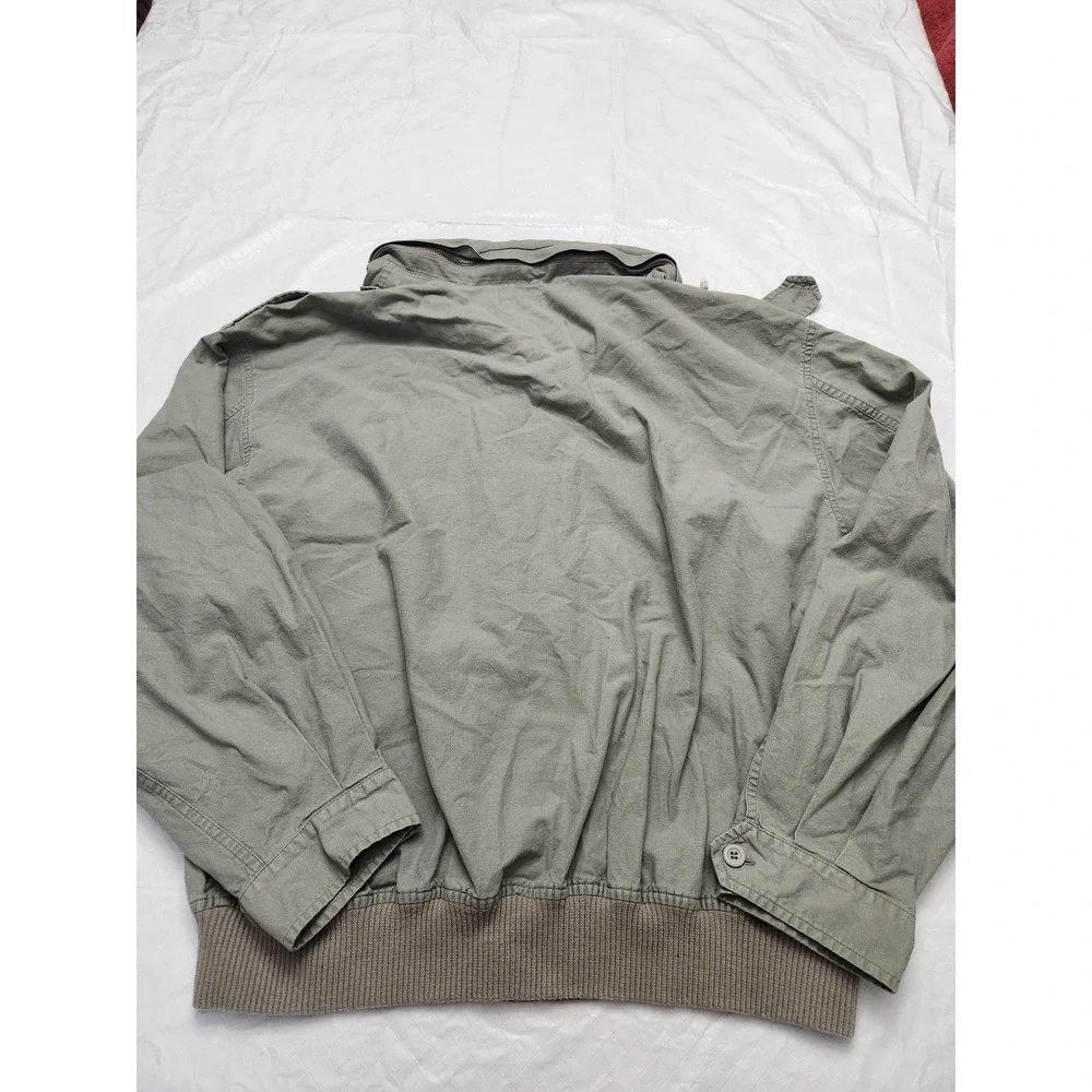Vintage Banana Republic Jacket Mens Large Green Hooded Canvas Military Field